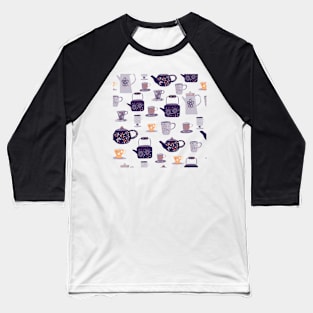 Purple Teapots Baseball T-Shirt